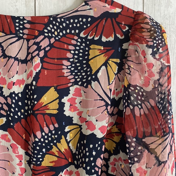 Boden Floral Metallic Detail Maxi Dress - Picture 9 of 16